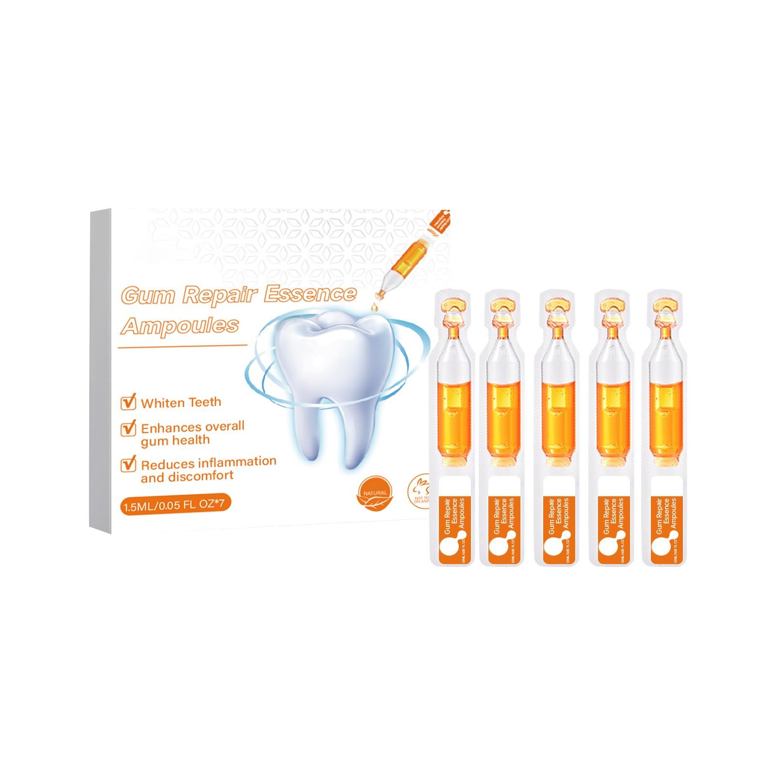 

Очищающие и восстанавливающие сывороточные ампулы, Сыворотка для отбеливания зубов, Сыворотка для вторичной полировки, 1,5 мл*7 шт. белый