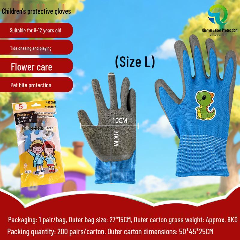 Children's Non-Slip Anti-Puncture & Scratch-Resistant Gloves for Tide-Pooling, Sand Digging, Gardening, and Outdoor Protection