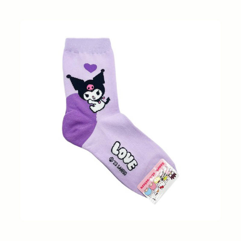 Kuromi Big Heart Socks C55381*