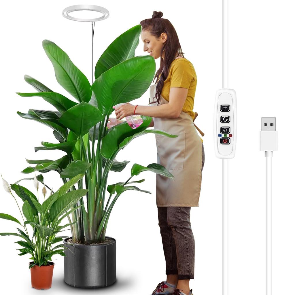 Xiaomi Museluce Grow Lights for Indoor Plants, 72 LEDs Full Spectrum Grow Lamp,Auto 3/9/12H Timer, 34-160cm Height Adjustable