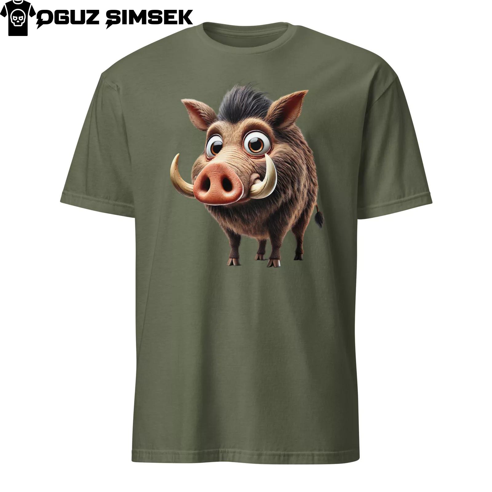 Unisex Softstyle T-Shirt Mens Womens Tees Top | Funny Warthog Cartoon Graphic 2XL