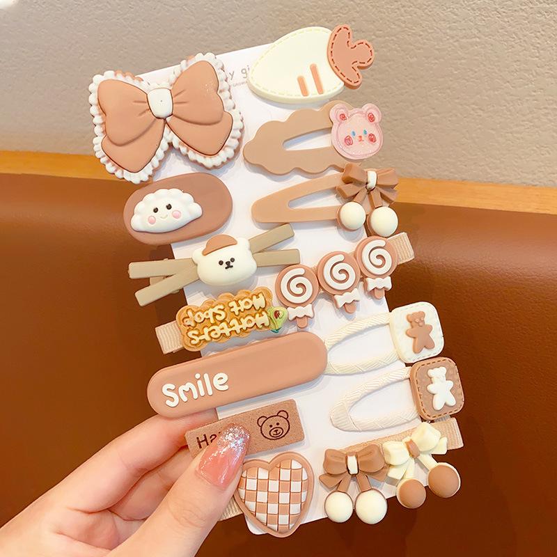 Set of 50 Pink Cute Hair Clips – Sweet Girly Bangs Clips, Japanese Cartoon Hair Accessories