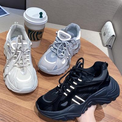 Höhenvergrößernde Klobige Sneaker Damen Plateau Schuhe Neue Mode Atmungsaktiv Sport 2024 Designer Sneaker Frau Basket Femme