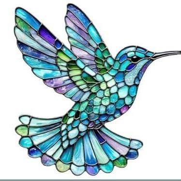 Bunter Wunderschöner Kolibri Anhänger Acryl Wind Sonnen Vögel Fensterhänger Windspiele Fänger Handwerk Vogel Geschenk Heimdeko