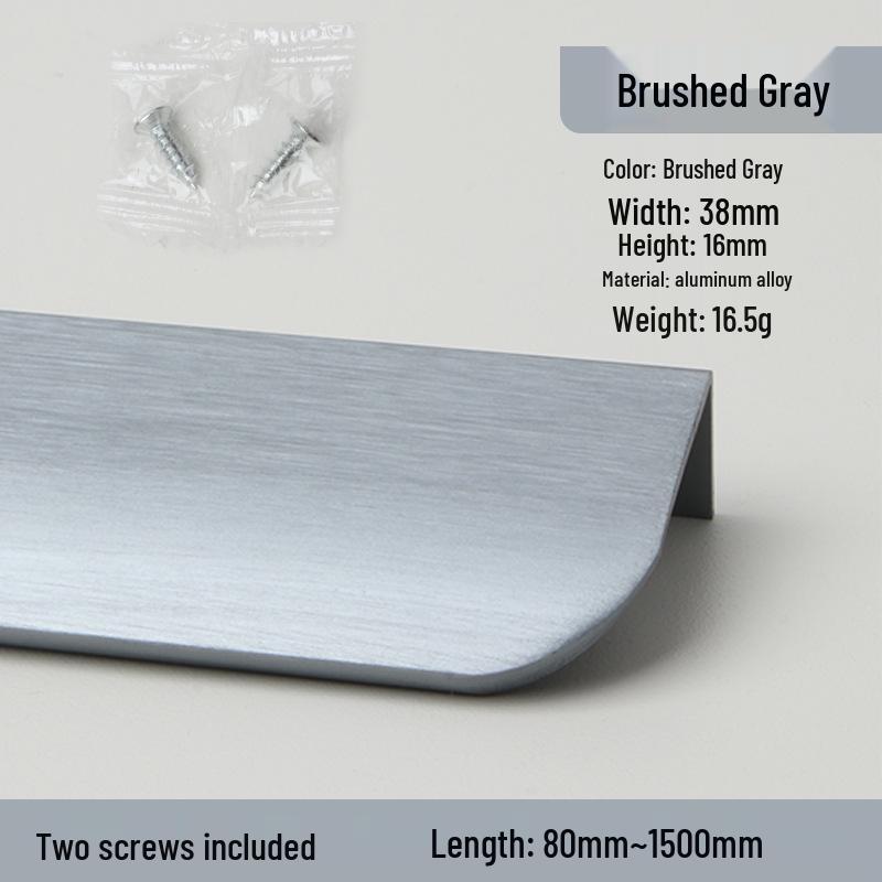 Modern Minimalist No-Drill Aluminum Cabinet Handle
