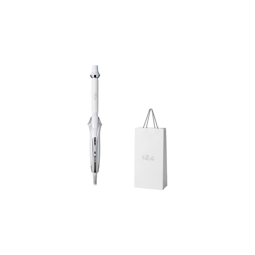 ReFa CURL IRON PRO 19mm White with Hair Styling Guide Hair Iron