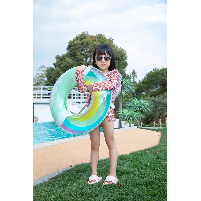 Childrens Adult And Cartoon Rainbow Cloud Inflatable Swimming Circle Toy Water
