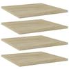 VidaXL 4pcs Library Panel Sonoma Oak 40x40x1.5cm Chipboard