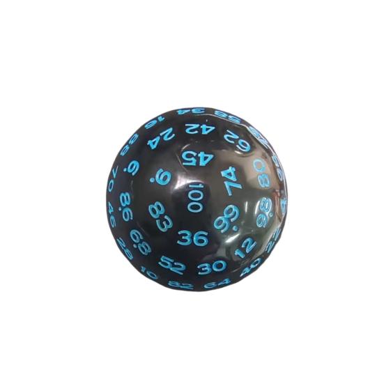 Number Dice Multi-sided Engraved Number Bright Color Easy To Read Acrylic 100 Sided Polyhedral Dice Table Games Board Game Props