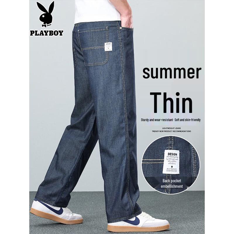 PLAYBOY Men s Summer Stretch Straight-Leg Jeans 40