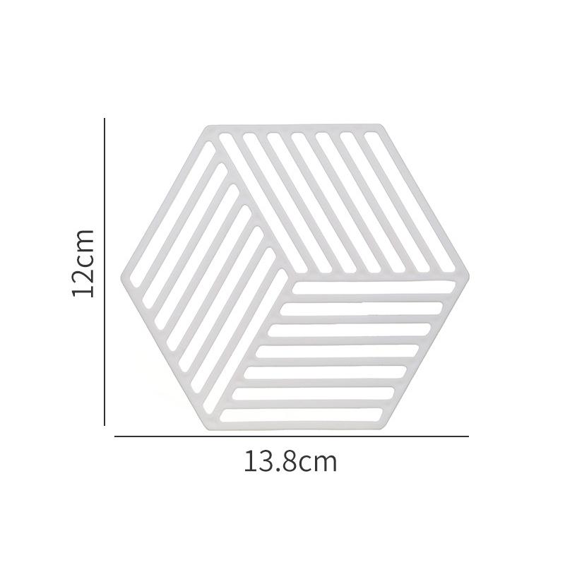 Silicone Tableware Insulation Mat Coaster Hexagon Silicone Mats Pad Heat-insulated Bowl Placemat Home Table Decor Kitchen Tools