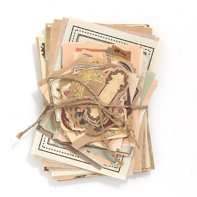 

100 pcs/pack Vintage Memo Paper Set DIY Scrapbooking School Supplies Decor Junk Journal Marking Creative Stationery Notes Paper