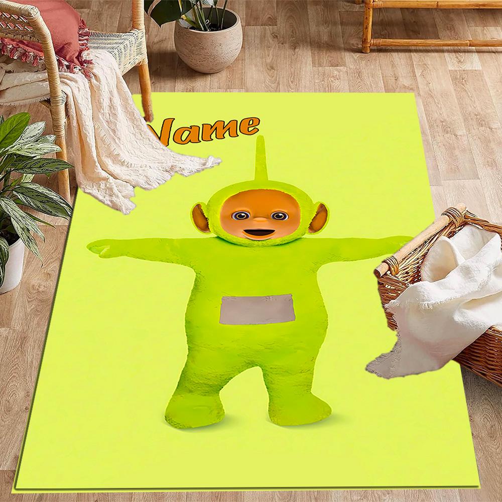 Purple Teletubby Space Customize Your Name Floor Rug Office Rug Design for Decorate room Dormitory Balcony Outdoor Anti-slip Rug Office home decor