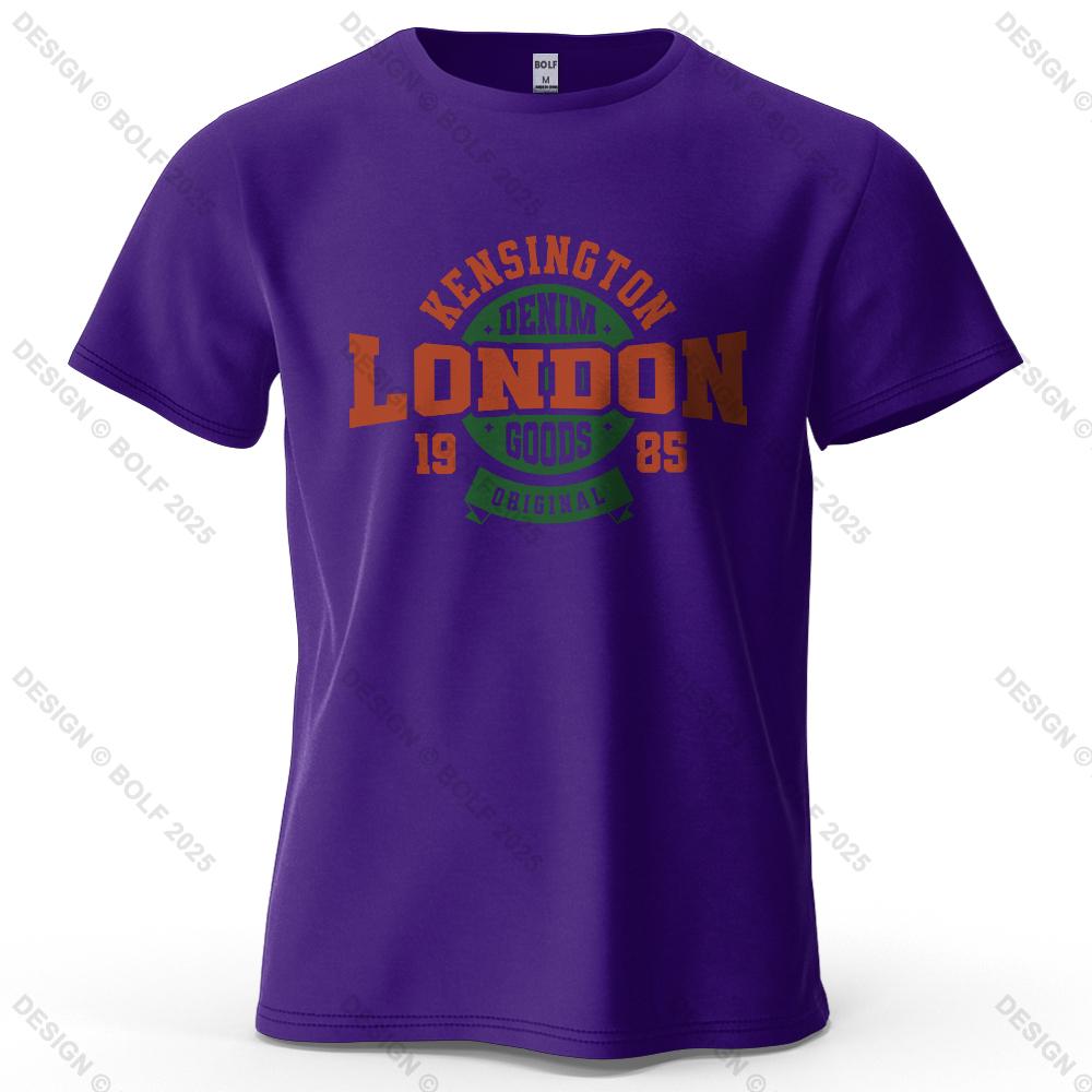 London 1985 Printed Men's T-Shirt 100% Cotton Oversized Vintage Classic Graphic Tees for Women Tops Tees Casual Streetwear