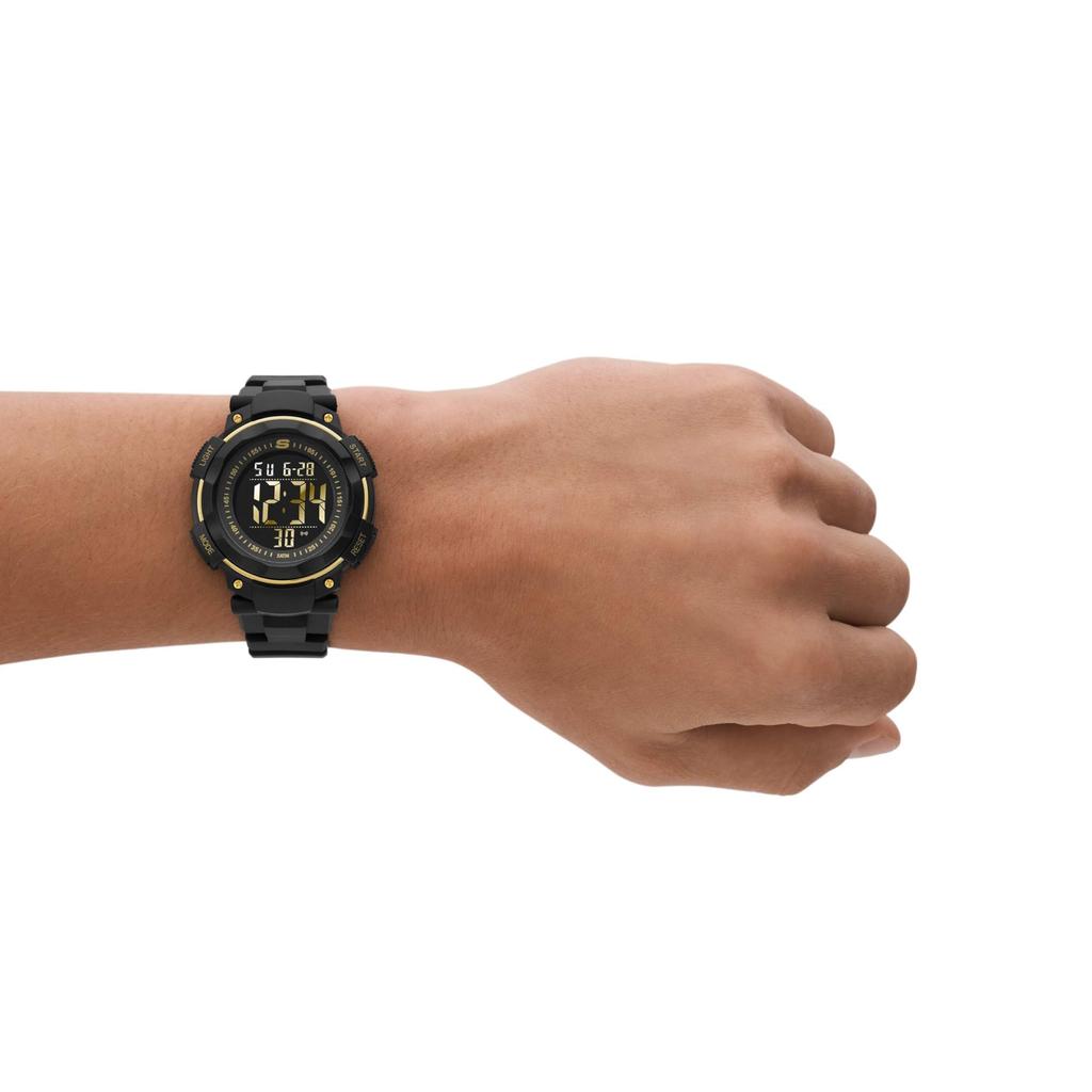 Skechers RUHLAND SR1019 Officially Black Men's Watch, Imported,