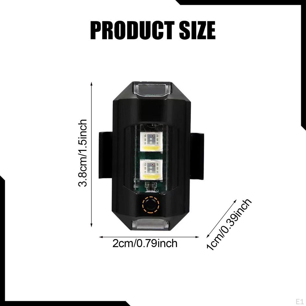 USB Charging Tail Lights, 7 Colors LED Drone Light for Bicycle