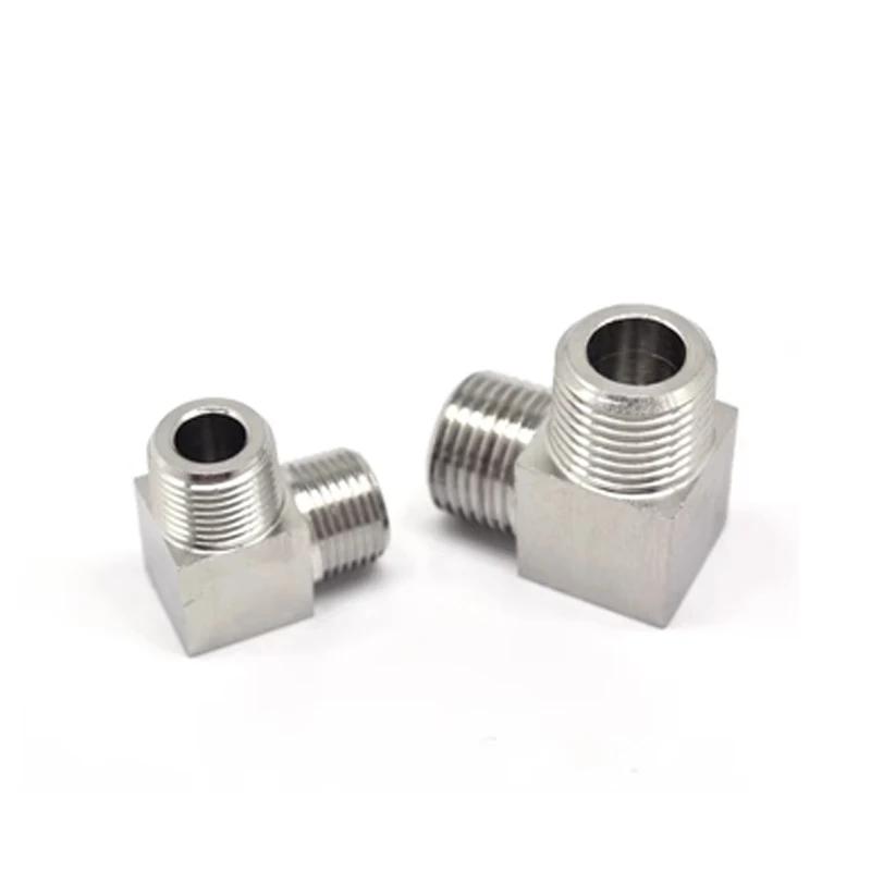 1 Stück Hochdruck 1/8" 1/4" 3/8" 1/2" 3/4" 1" Innengewinde Außengewinde Winkelstück 90 Grad Kupplung 304 Edelstahl Rohrfitting Wasser Gas