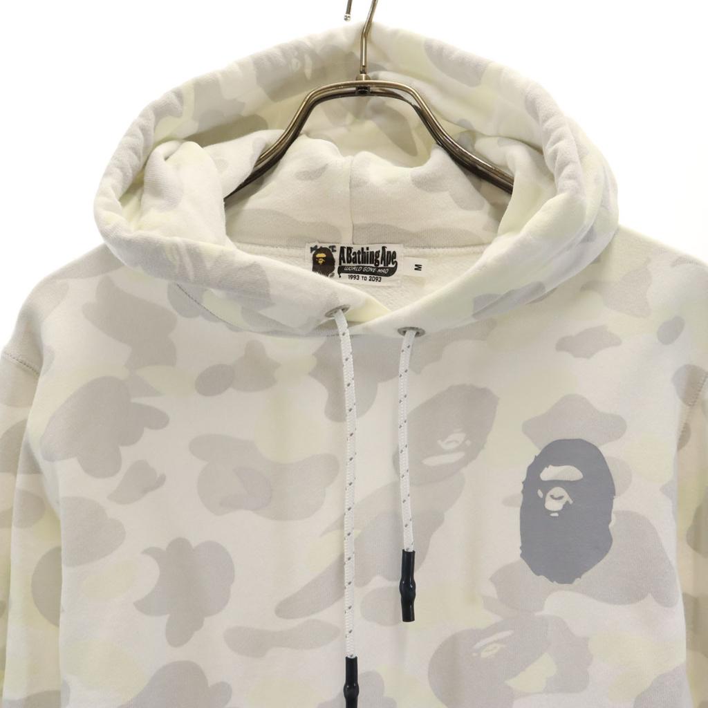 A Bathing Ape Hecho en Japón, sudaderas luminosas de manga larga M blanco para hombre usado