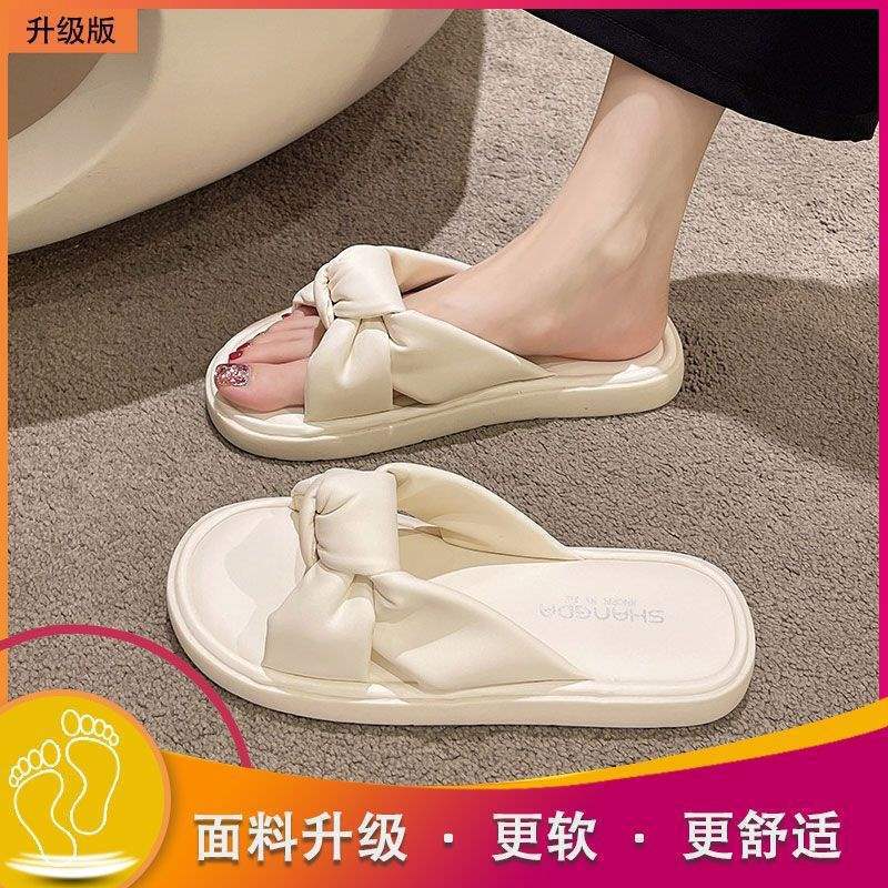 Super Soft Stepping On Shit Slippers Women Wear Foreign Style Cute Summer One-word Shoes Ins Niche Design Sense