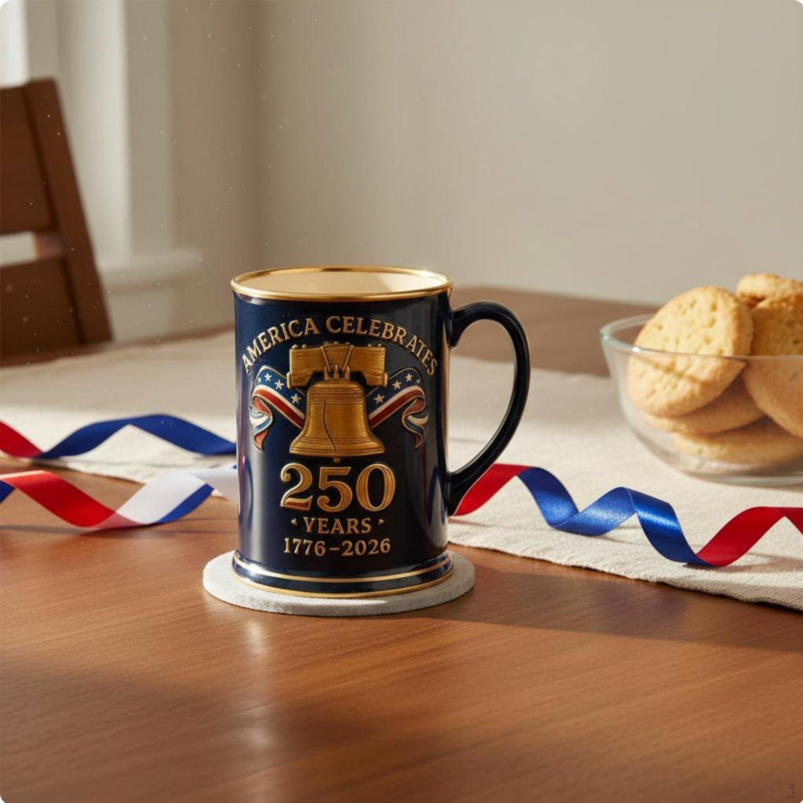 American 250th Anniversary Mug Collectible Item the Nation синий