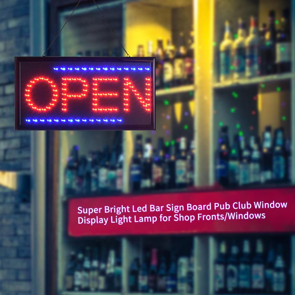 Super Jasny LED Pasek Tablica Znak Pub Klub Okno Wystawa Światło Lampa do Witryn Sklepów Okien