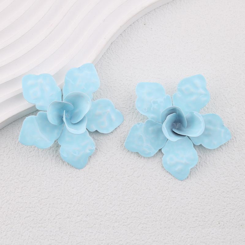 

Цветочные ретро модные женские серьги синий