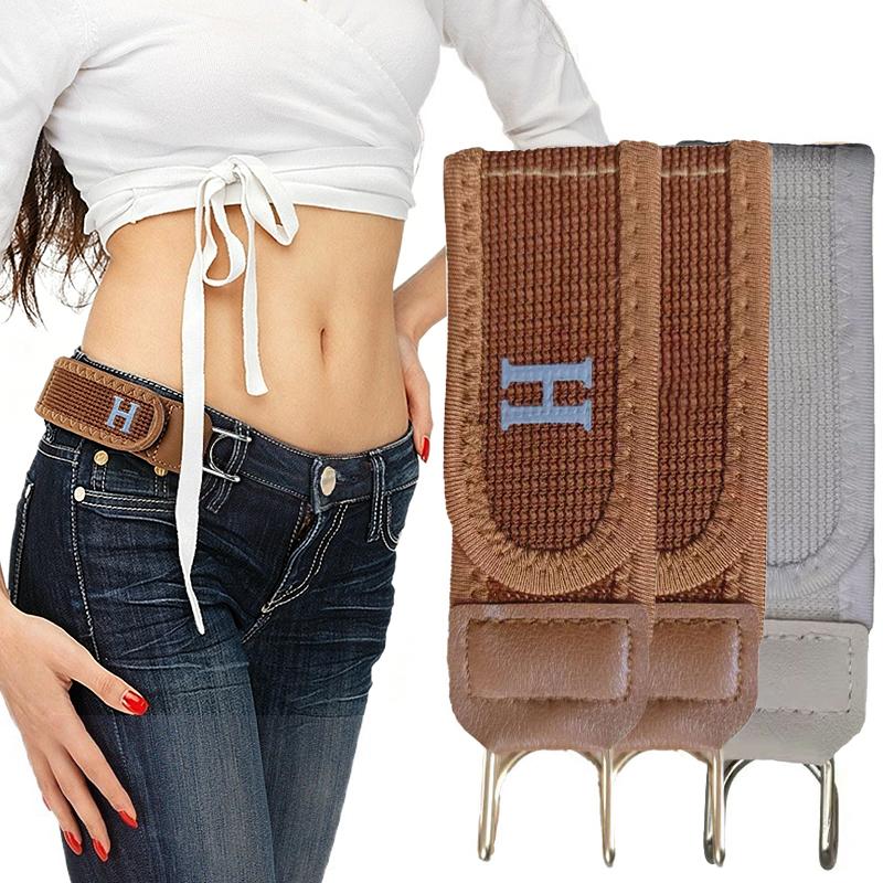 Buckleless Belt Hook Adjustable Metal Hook Elastic Belt Unisex Buckle-Free Invisible Waist Belt Closure For Outdoor Work