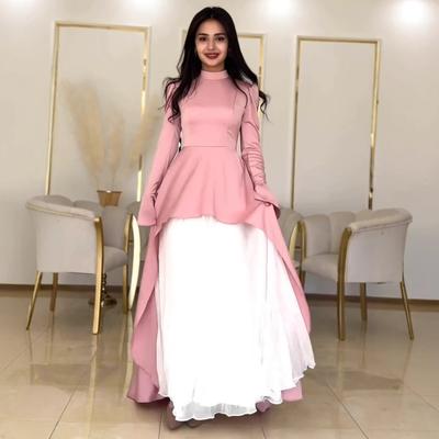 European and American Women's Clothing Spring New Fashion Temperament Slim Waist Slim Dress Evening Dress Dubai