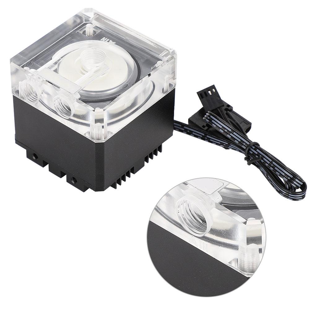 3000 U/min Schnelle Wärmeableitung Computerpumpe 800 l H Durchfluss 3,5 Meter Pumpenkopf PC-Pumpentank Schwarz