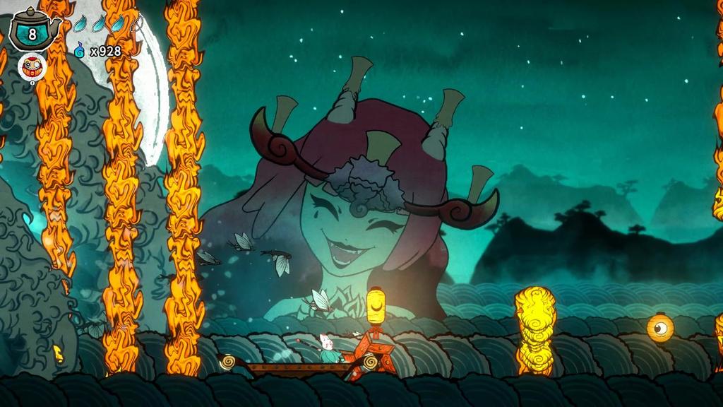 Bow and the Blue Flower of the Moonlit Night Switch -