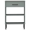 VidaXL Console Cabinet with Metal Legs Grey Solid Pine Wood OSLO 351001