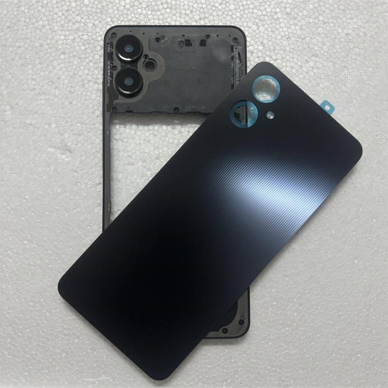 Per Samsung Galaxy A06 5G A06S Telaio Centrale Copertura Posteriore Batteria Posteriore + Adesivo + Lente Fotocamera