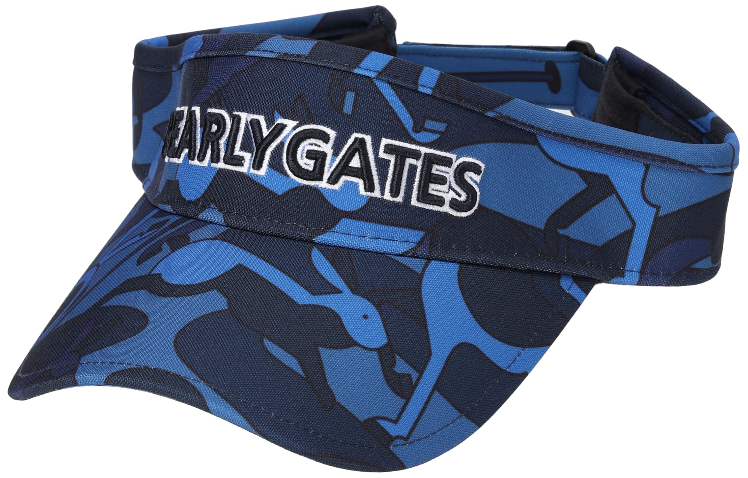 

Unisex Sun Visor Horse Size Golf Hat FR [PEARLY GATES] (POP Pattern, Adjustable) / / 053-4287904 121_Navy