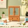 Dollhouse Cabinet with Doors 1:12 Scale Miniature Storage WoodLook Furniture for