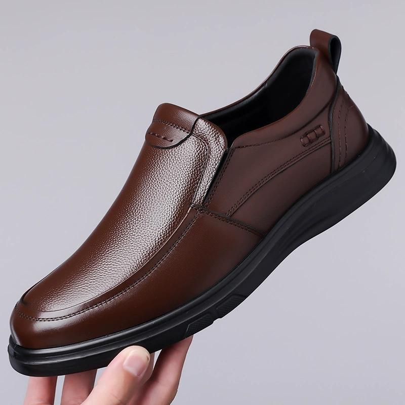 Chaussures Décontractées Homme Haute Qualité Chaussures Homme Cuir Véritable Chaussures Plates Confortables Chaussures de Conduite Mocassins Homme Extérieur Grande Taille 38-44