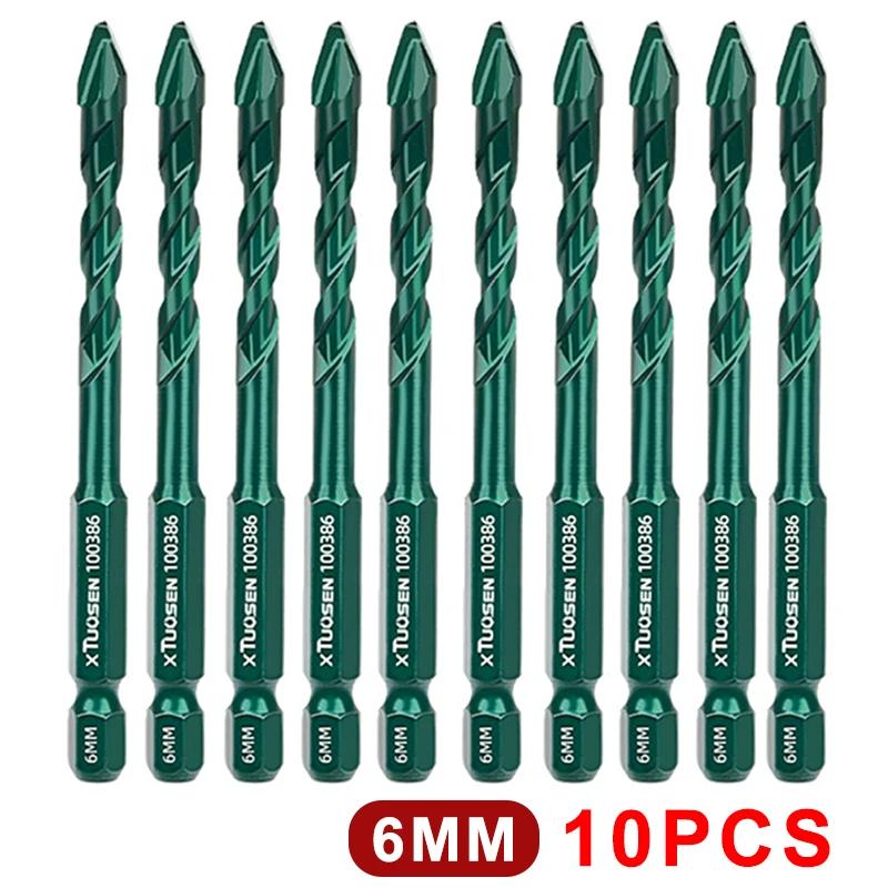 High-Hardness Skew Head Professional Eccentric Drill Bits for Tiles/ Glass/Metal/Wood Drilling Tools 6-12mm Drill Bits Set