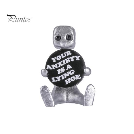 

Робот-тревожность, фигурка из смолы с надписью «Ваша тревога — лживая мотыга», вдохновляющее украшение для стола, необычный декор офиса, милая художественная игрушка, напоминание о психическом здоровье A