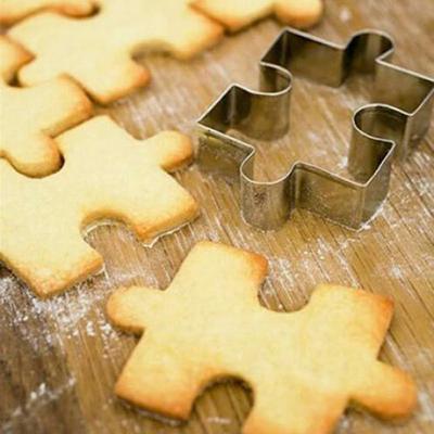 Pusselform Cookie Cutter Kaka Fondant Dekorationsverktyg Rostfritt stålform