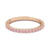 Pink CZ Eternity Band Women Wedding Ring  - 925 Sterling Silver Rose Gold Vermeil