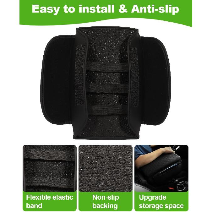 For 2024 2025 Jeep Wrangler JL 2018- Center Console Cover For Jeep Gladiator JT -2025 Armrest Cover Jeep Accessories Arm Rest Pad Console Cushion Lid
