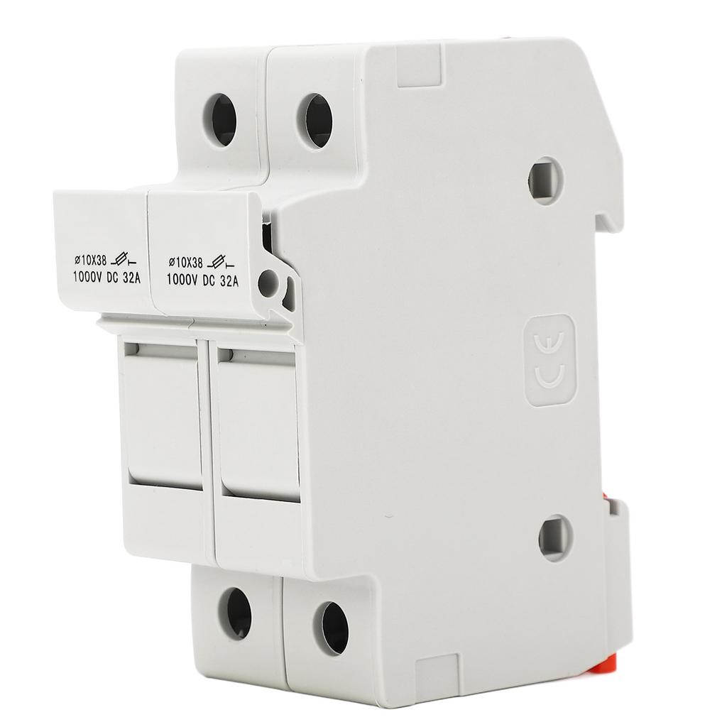 DC Fuse Holder Quick Breaking 2P 32A 10x38 Photovoltaic Fuse Holder with 30A PV Fuses 1000VDC