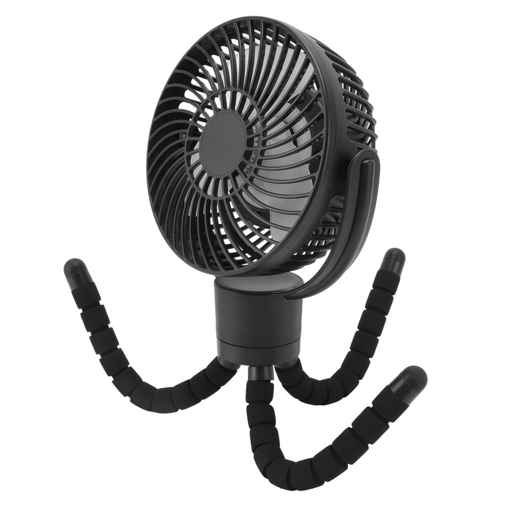 Portable Desktop Fan Rechargeable with LED Light Remote Control for Outdoor Camping Golf Cart Stroller Office Bedroom