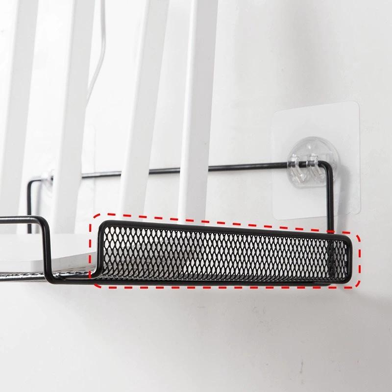 Metal Wall-Mounted Router Shelf No Drill Wifi Storage Organizer Home Bathroom Kitchen Shelf