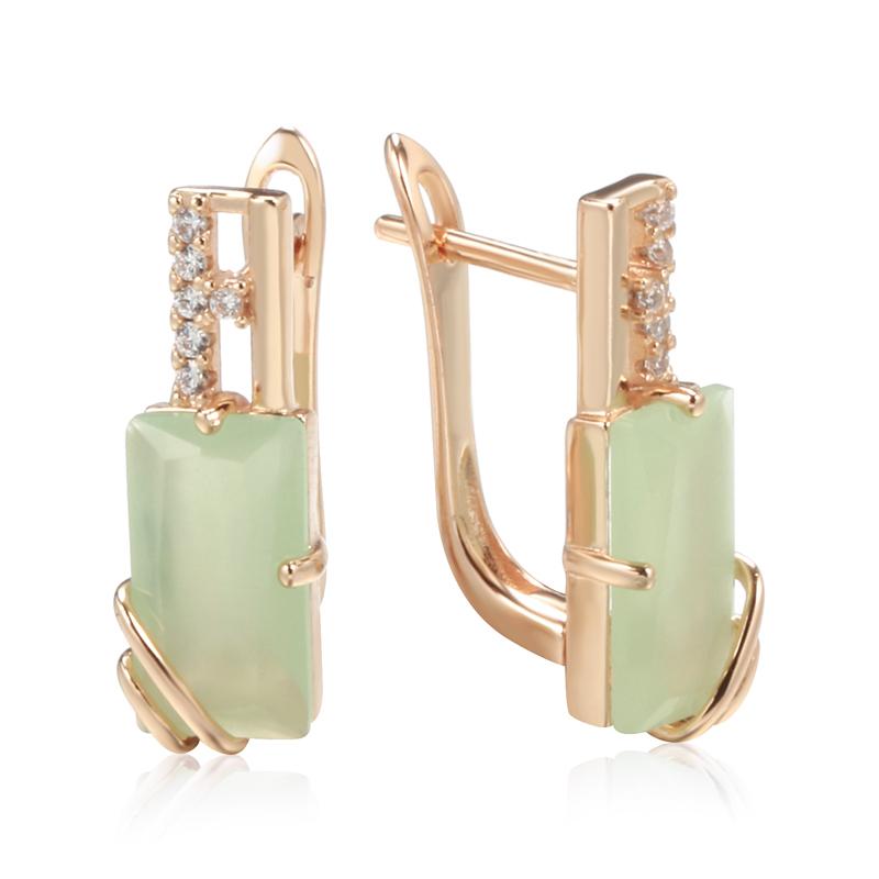 

Модные серьги-капли с квадратным туманом и зеленым цирконом для женщин, геометрические винтажные украшения зелёный