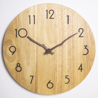 Wall Wooden Wall Wall Continuous Second Natural No Diameter 30cm Potphieé Clock, Clock, Hanging, Stylish, Clock, Quiet, Hand, Non-Radio Wave, Wood,
