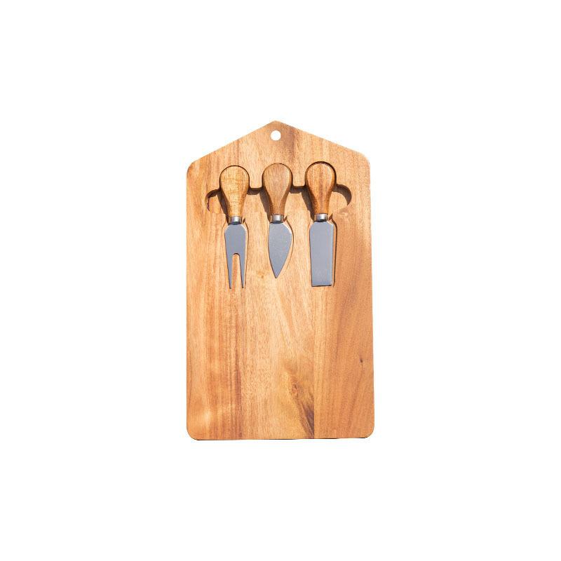 Wooden Cheese Board Set with Knife for Bread Cake Steak Breakfast Luxury