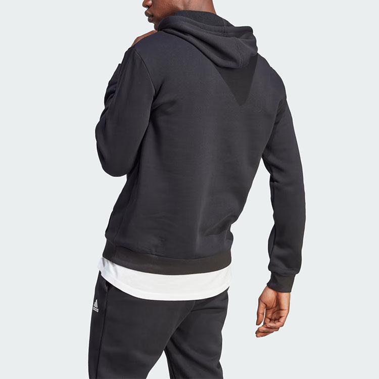 adidas Men's Essentials Fleece Big Logo Hoodie Black/White IB4024