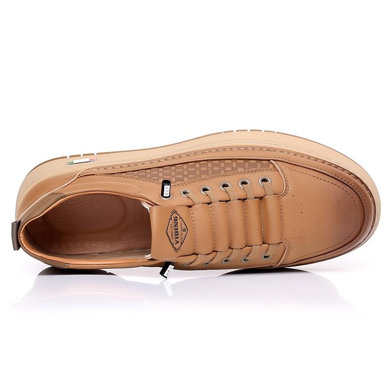 2025 Men's Causal Shoes Luxury Brand British Trendy Checkered Casual Versatile Leather Board Walking Shoes Loafers Sneakers