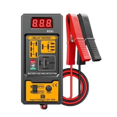 Automotive Relays Tester Digital Display Battery Voltages Detector Analyzers for 4 pin/5Pin Relays with LED Indicators
