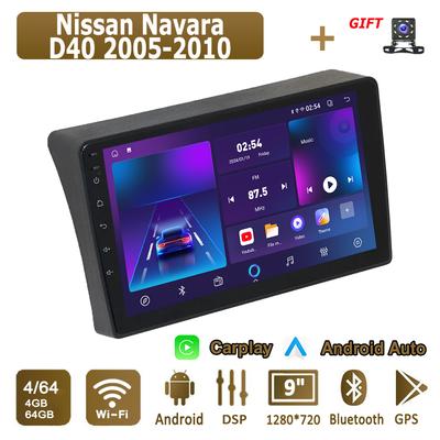 Autoradio Android CarPlay pour Nissan Navara D40 (2005-2010), lecteur multimédia, stéréo, navigation GPS, BT, WIFI, 4 + 64 Go